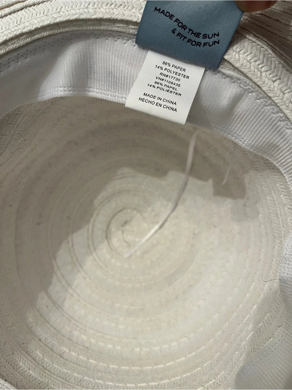 Shade & Shore White Straw Sun Hat, new with tags - Picture 9 of 9